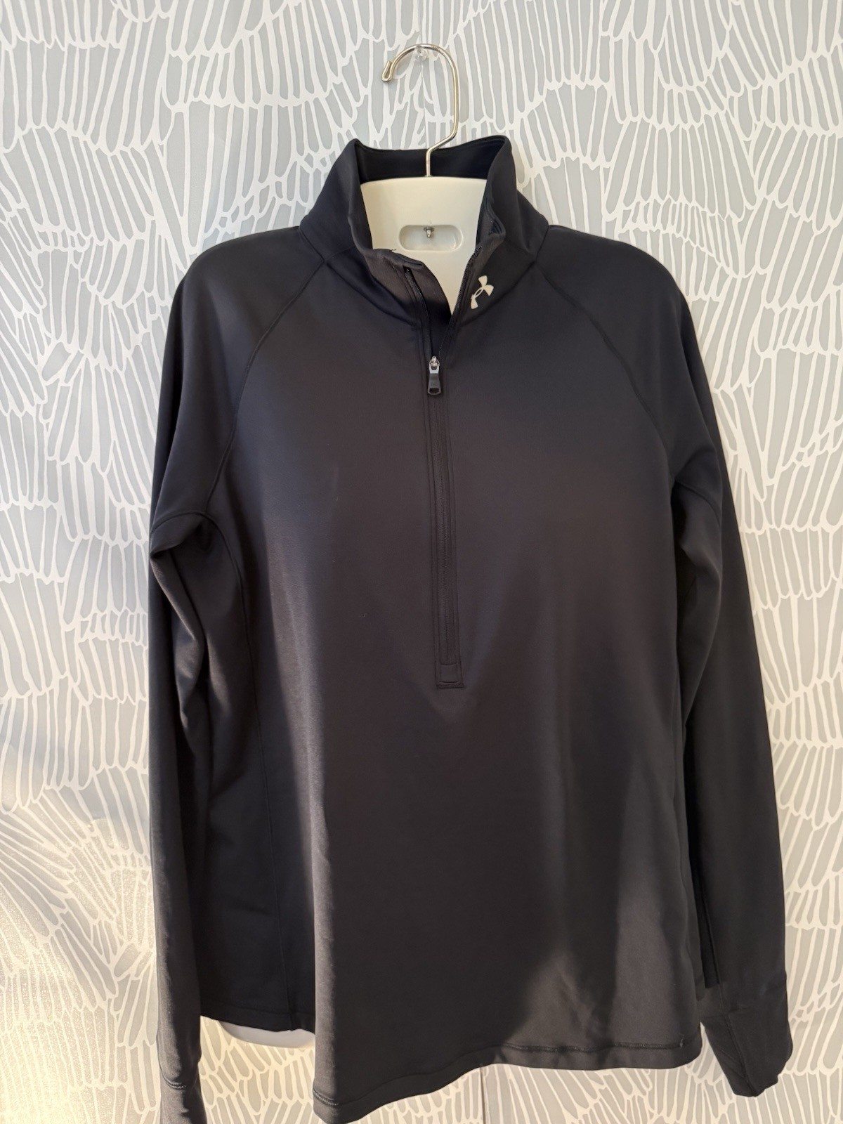 Under Armour ColdGear Men’s Black Fitted 1/4 Zip Mock Neck Pullover L