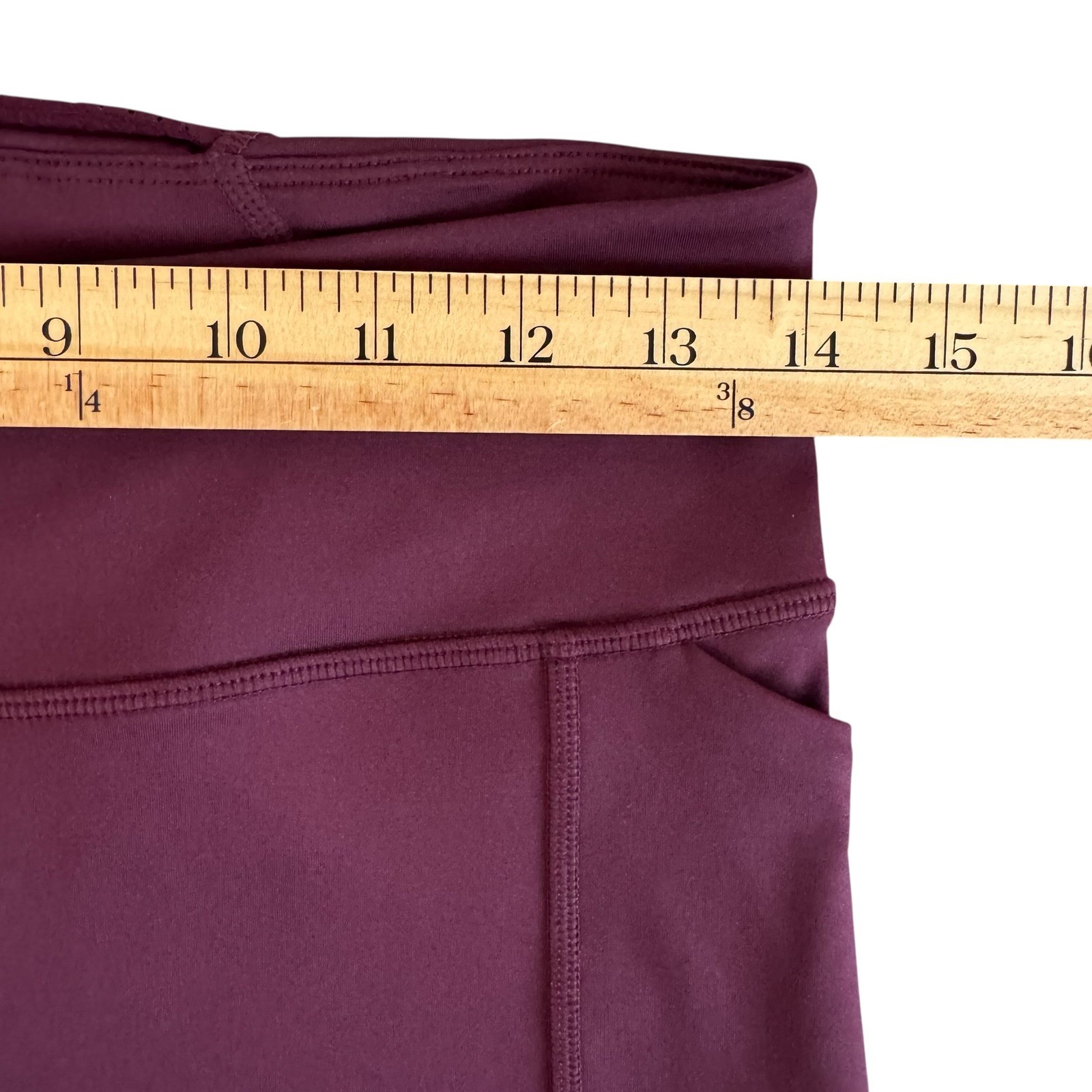 Fabletics Womens Medium Plum Mesh Panel High Waisted Pocket Leggings LG1935974