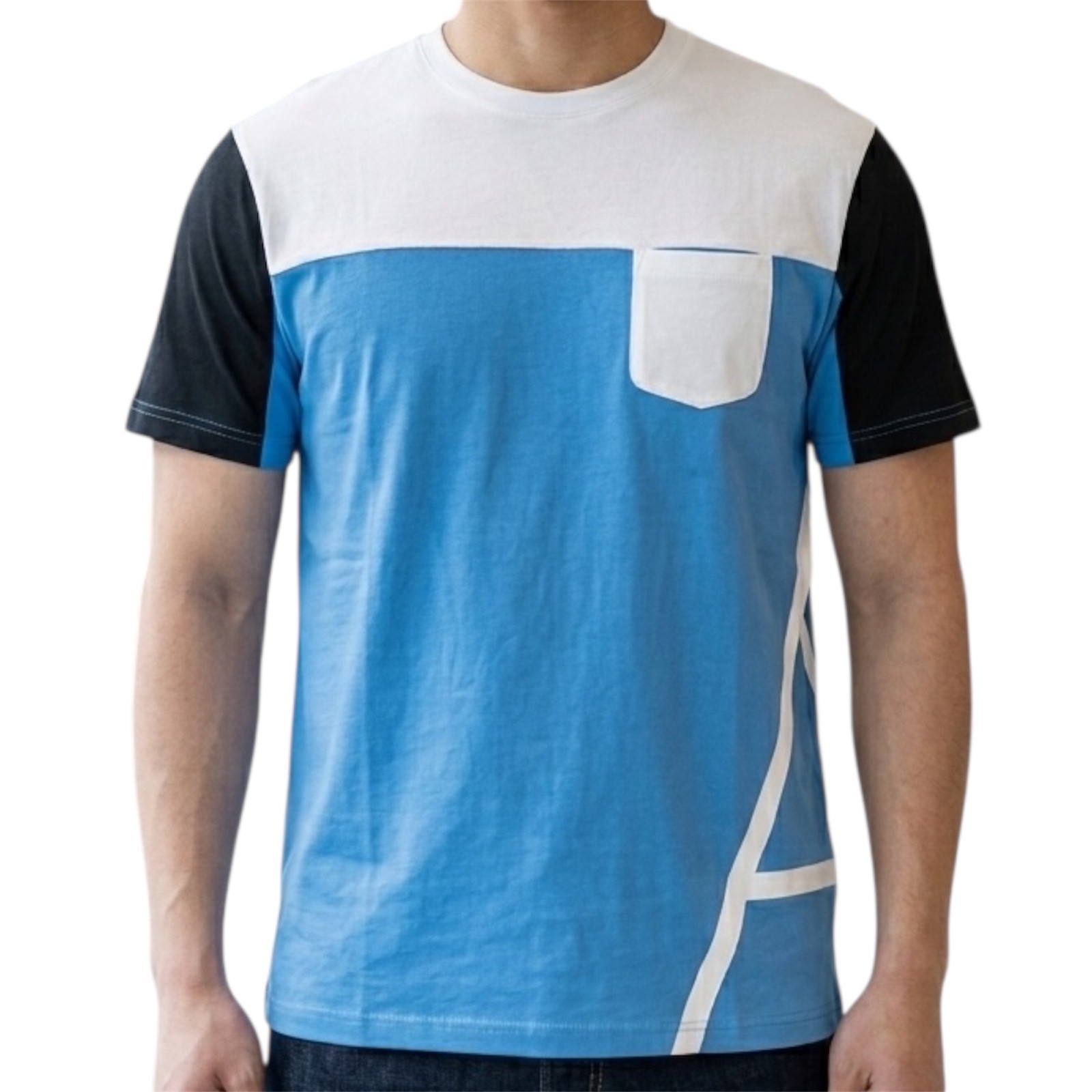 $50 ARMANI EXCHANGE Blue Navy Blue Short Sleeve Slim Fit Designer T-shirt NWT