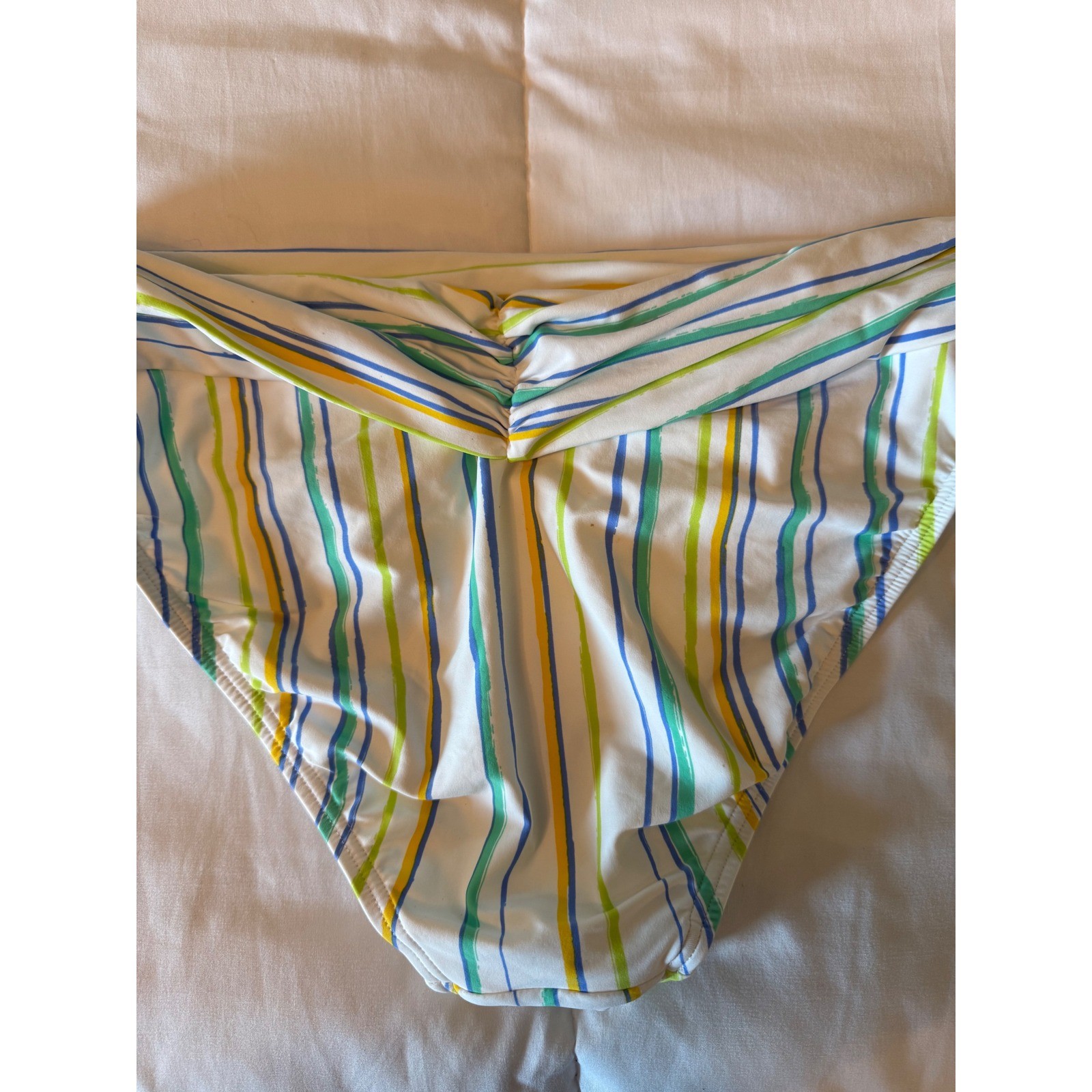 Swim Systems Multicolor Striped Tankini Top & Bikini Bottom Set 38DD C792