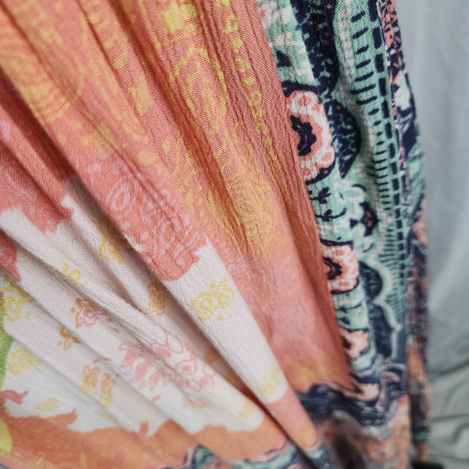 OLIVACEOUS Size Small Rayon Crepe Deep Plunge Double Slit Open Back Kimono Maxi
