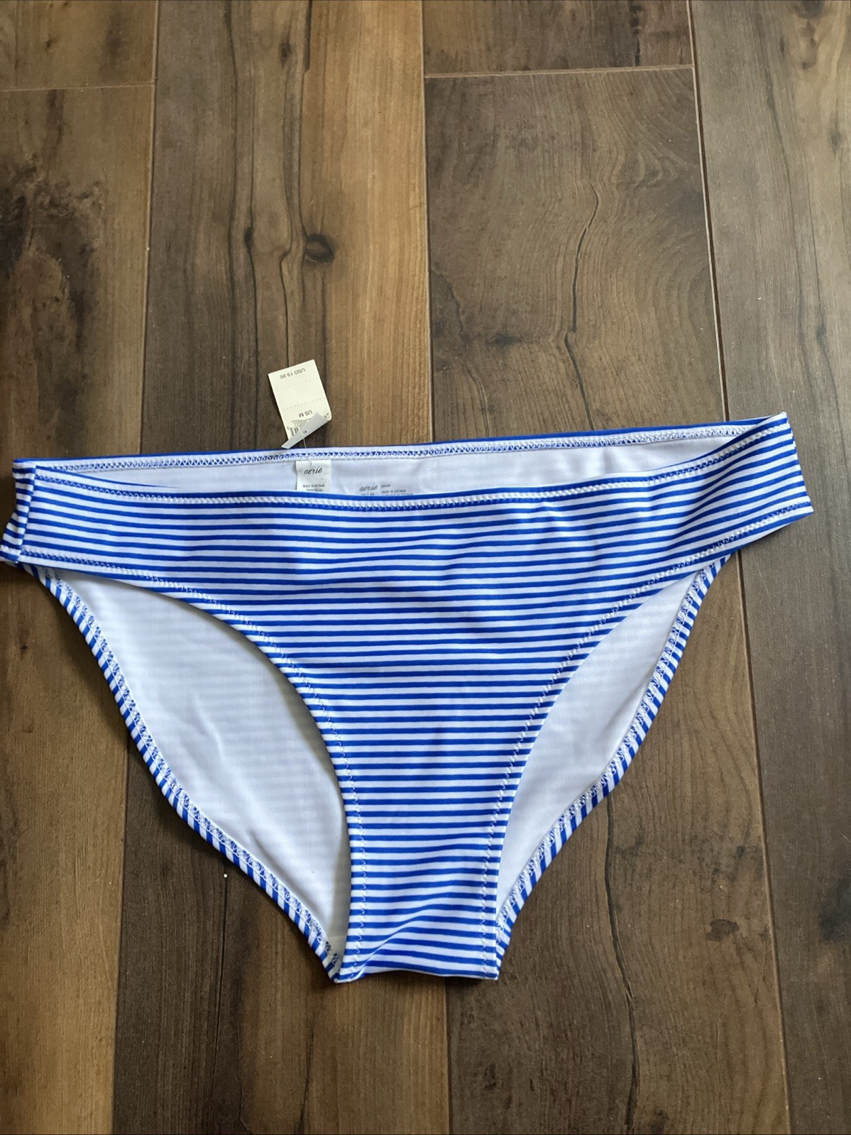 Aerie Women’s Stripped Bikini Bottoms, New, Size Medium