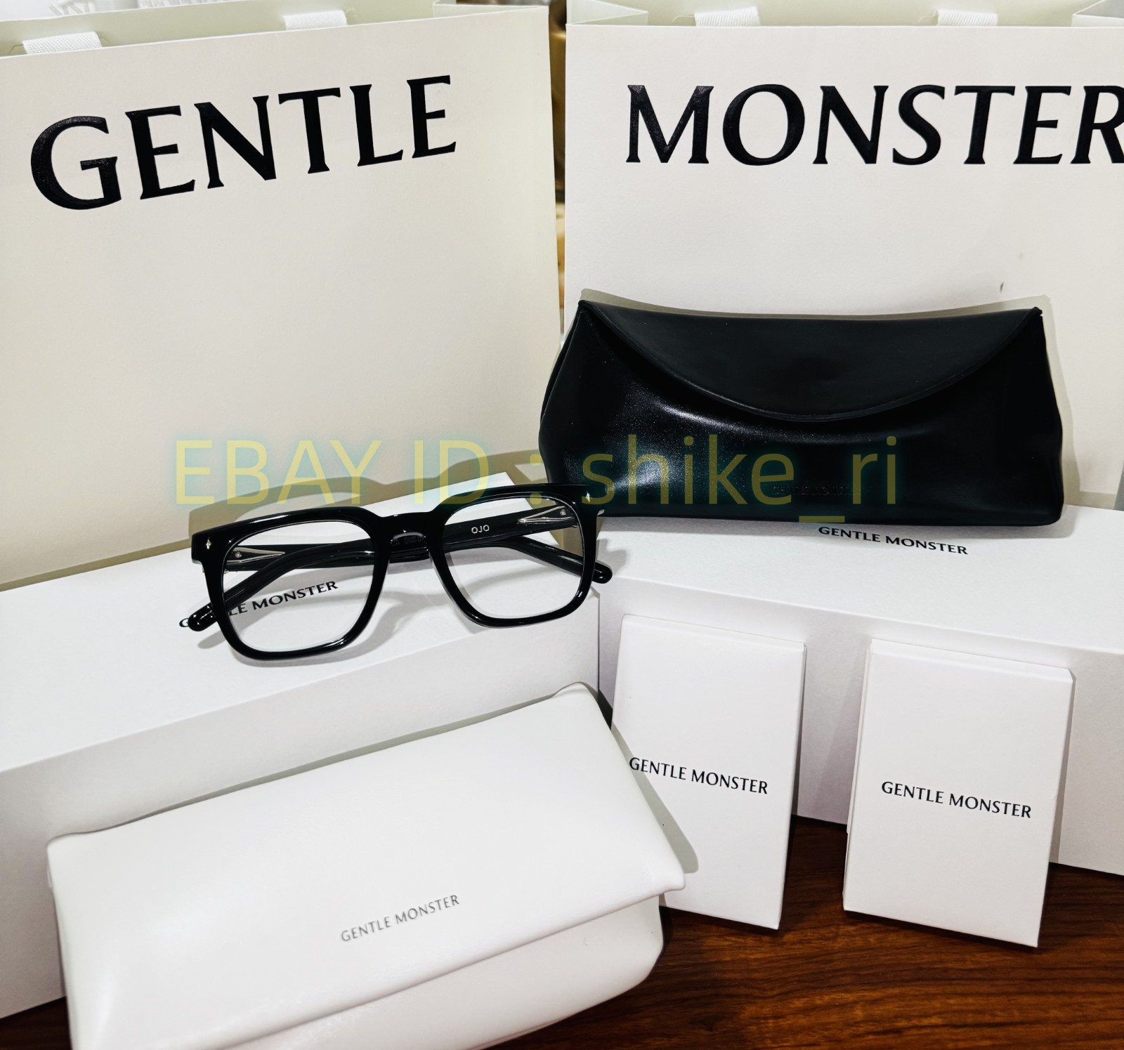 GentleMonster Sunglasses Bold – OJO 01 Black Frame Clear Lenses