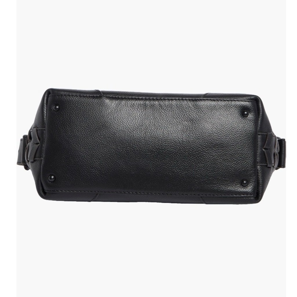 AIMEE Kestenberg Black Leather Braid Detail Riley Hobo Shoulder Hand Bag, NWT