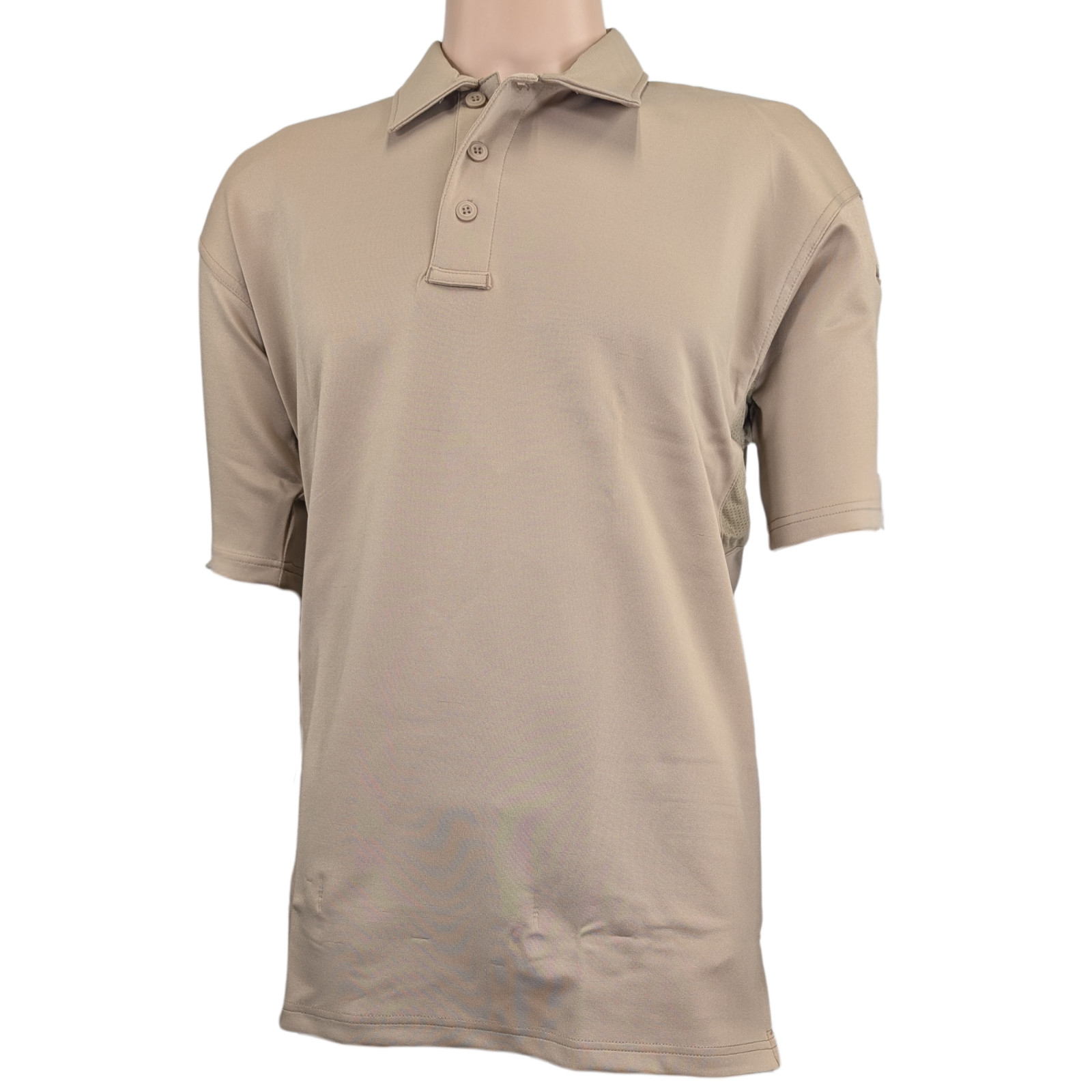Mens Casual Polo Shirt T-Shirt Wrinkle and Stain Resistant 3 Button Polo