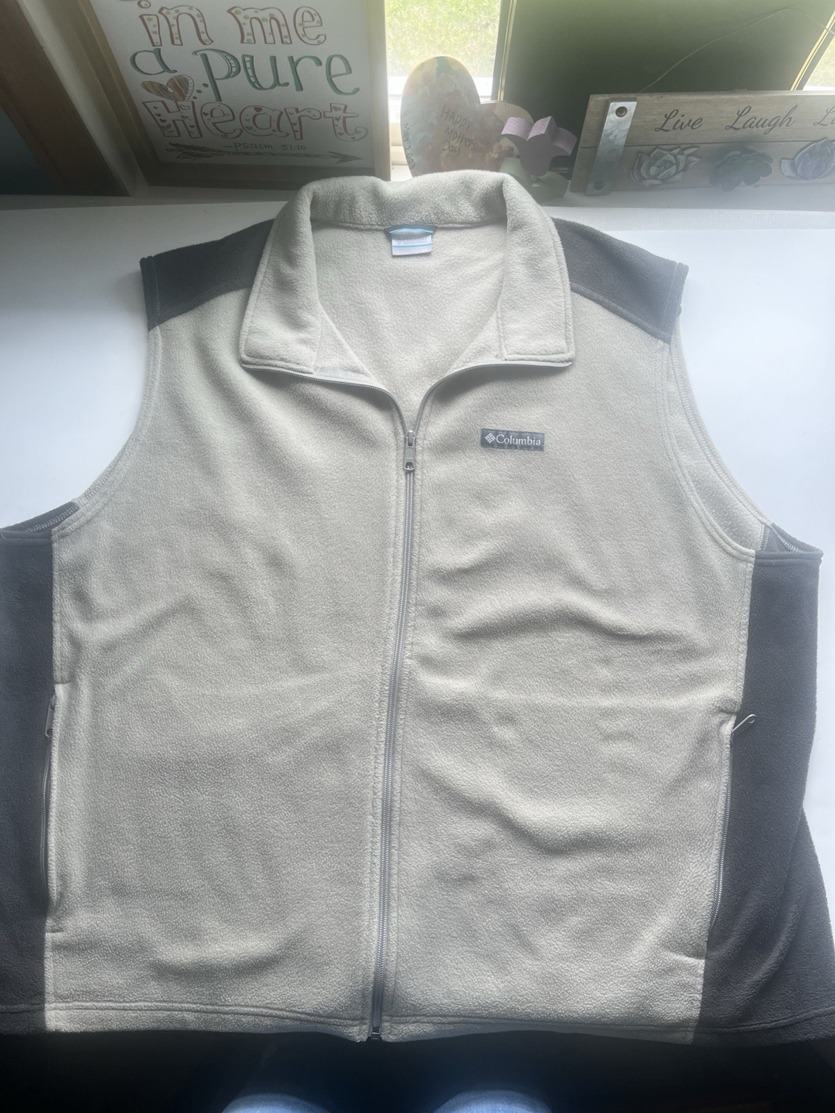 Columbia Men’s Mountain Fleece 4XL Big & Tall Full Zip Up Vest
