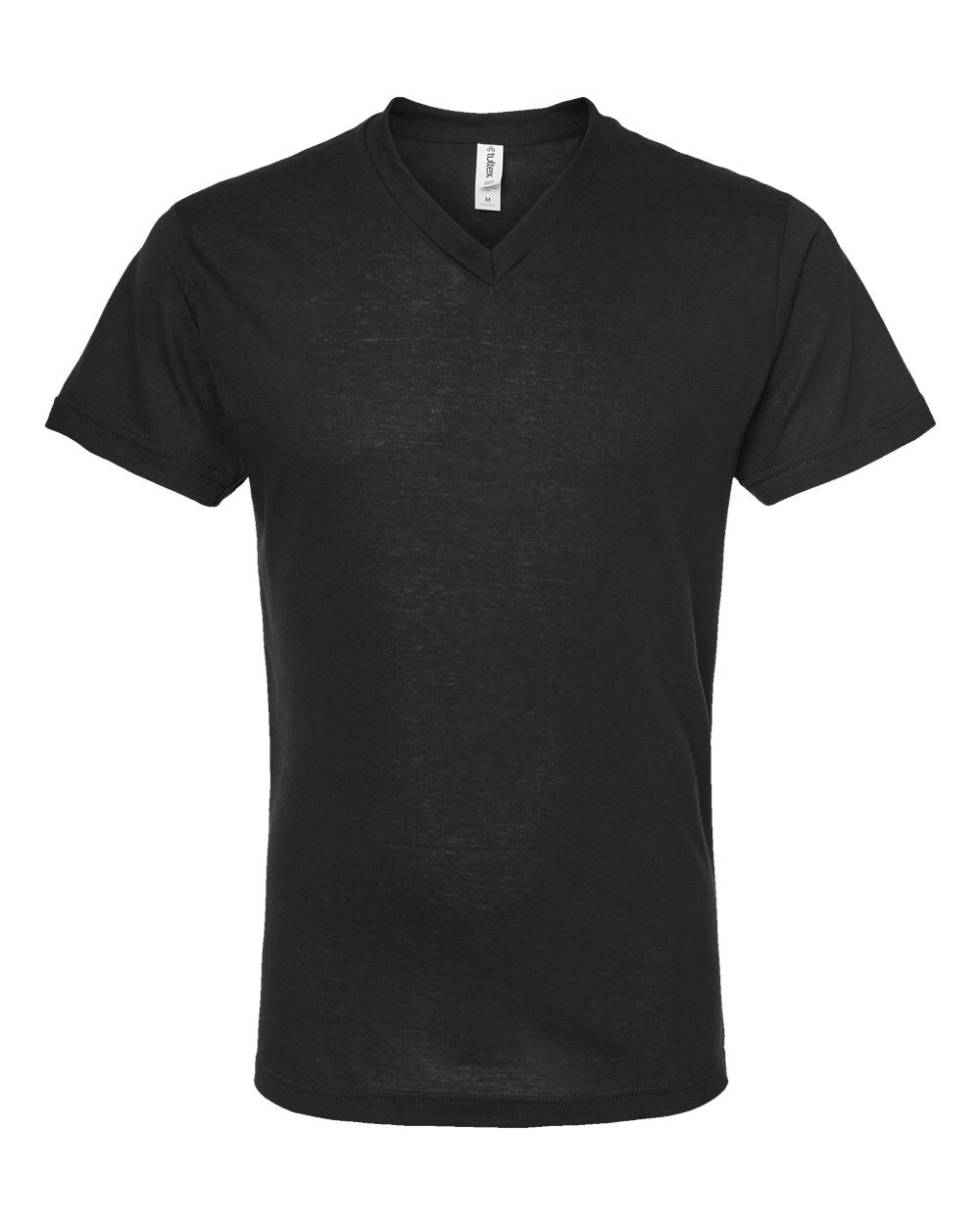 Tultex Poly-Rich V-Neck Short Sleeve Cotton/Polyester Plain Basic T-Shirt 207