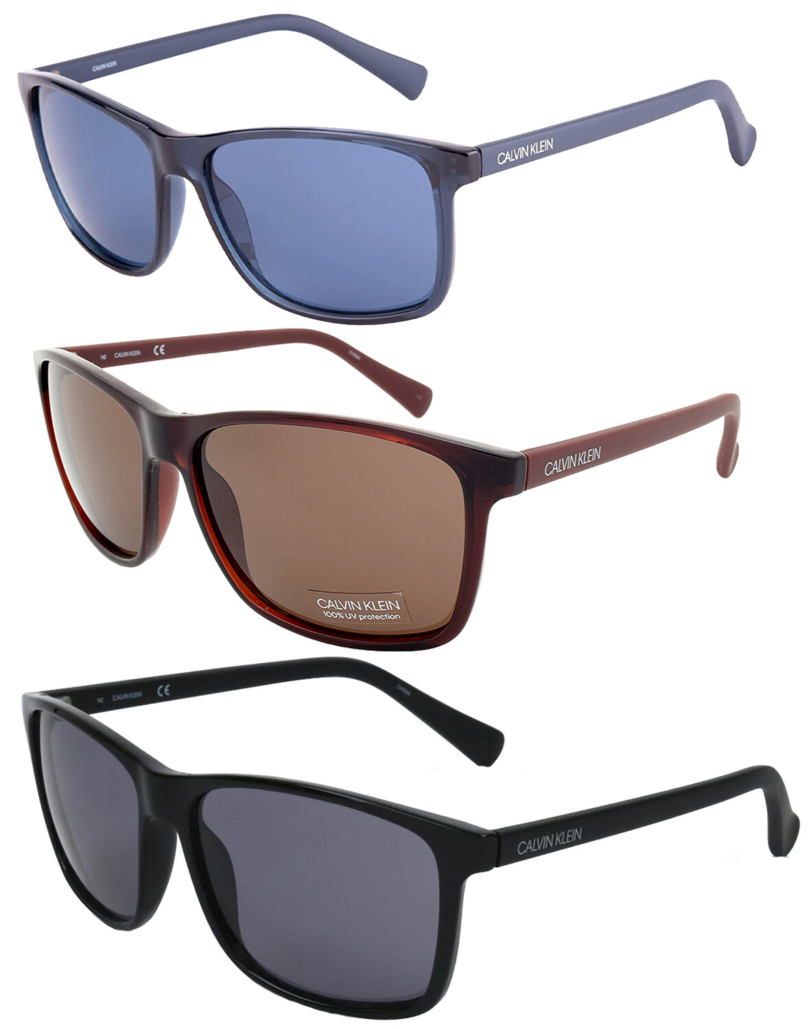 Calvin Klein Men’s Lightweight Modern Square Sunglasses – CK19568S
