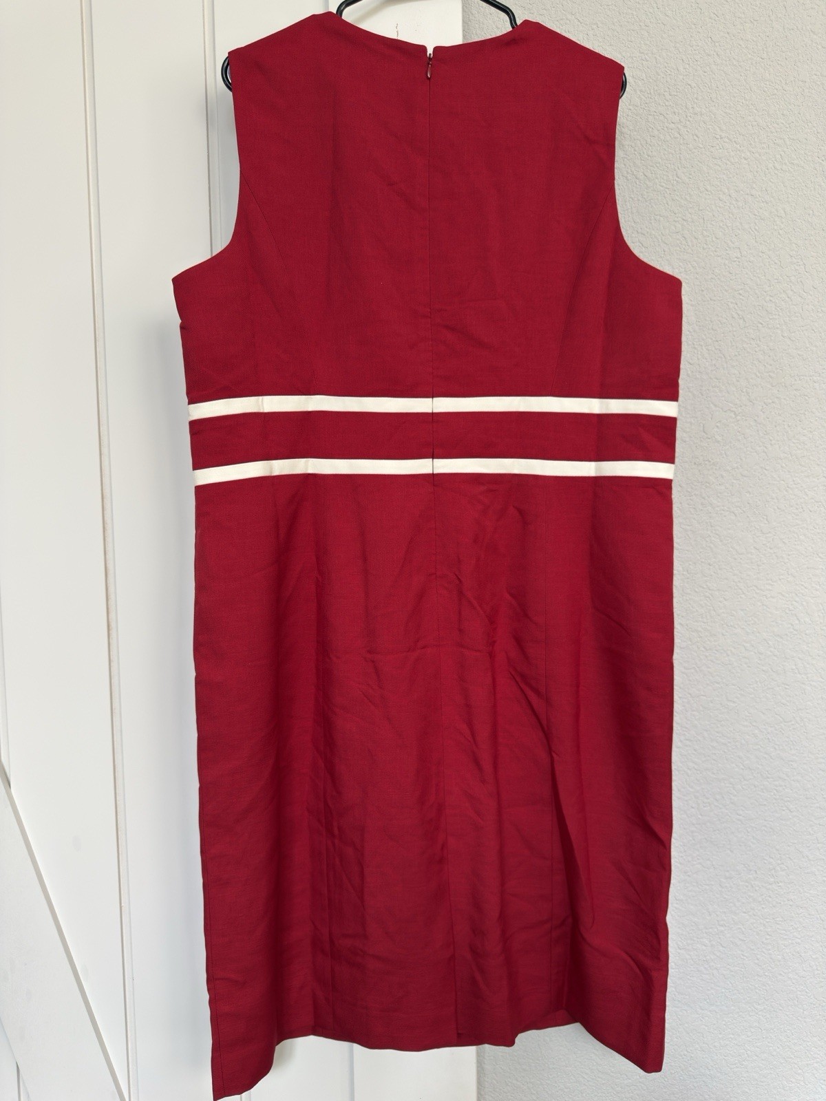 Black Label by Evan-Picone Womens Plus 16W Sleeveless Sheath Red Dress