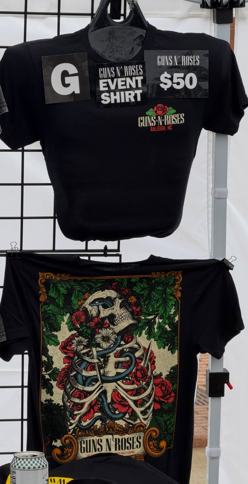 Homemade Merch Reprint Gun Rose North America Tour Raleigh NC July 23rd 2026 Tee