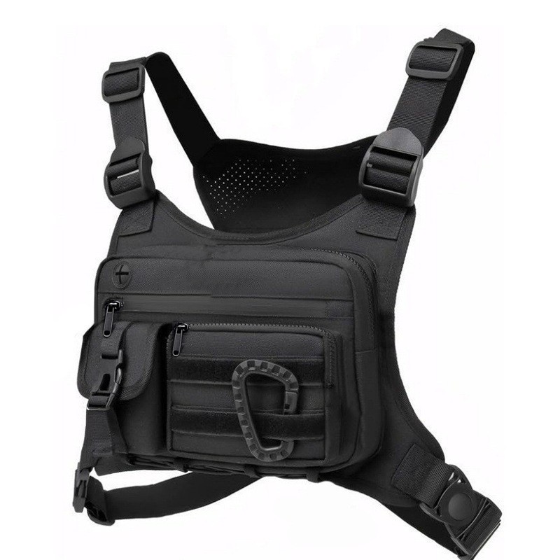 Tactical Chest Bag Running Backpack Multifunctional Vest Strap Waterproof