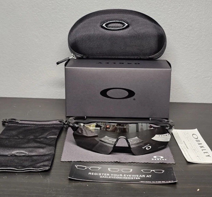 New Oakley Radar EV Path Sunglasses Prizm Matte Black Silver Lens OO9208