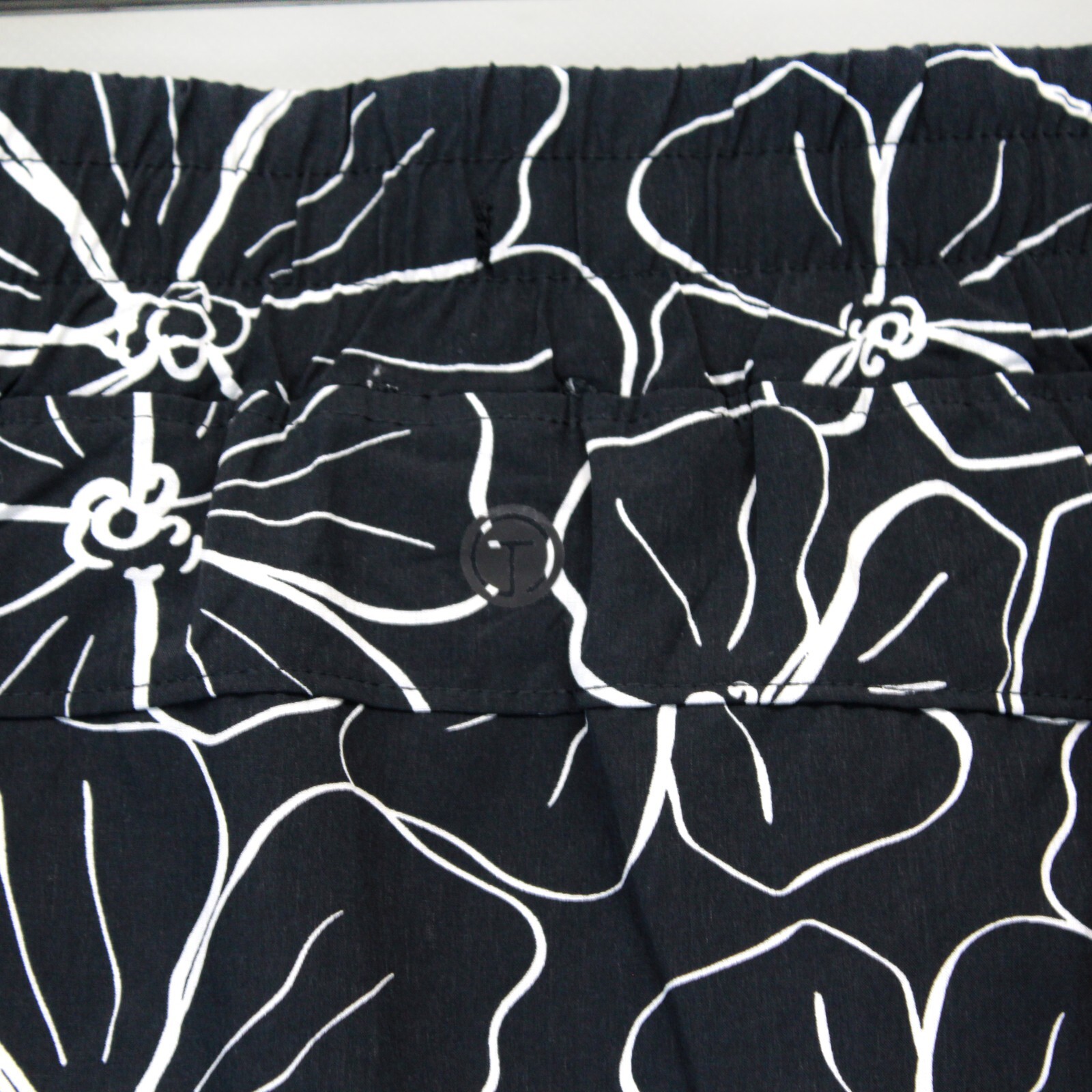 TALBOTS Plus Black Floral Pockets Mini golf tennis paddle ball Skort Petite 2X