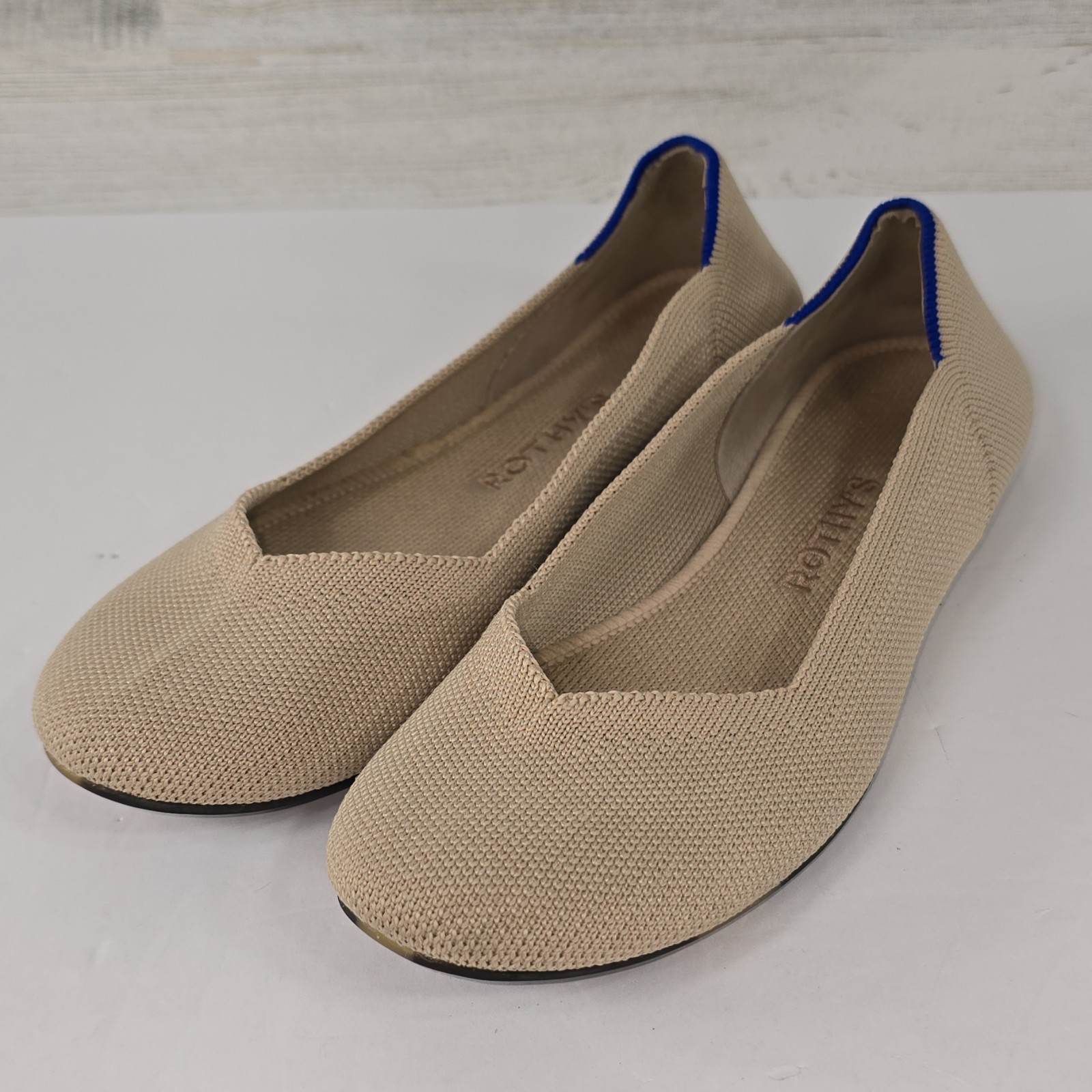 Rothy’s The Pointed Toe Knitted Slip On Women’s Flat Shoes US SIZE 6 Portobello.