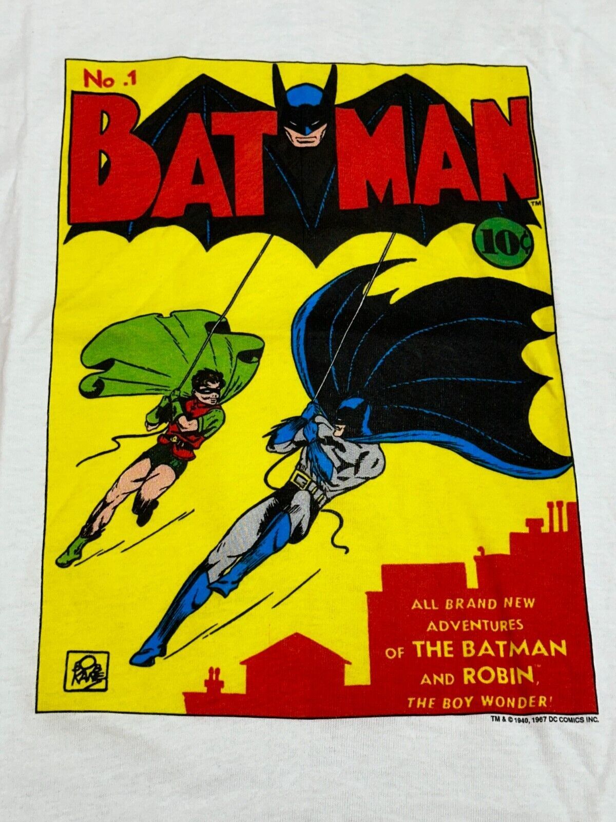 Vintage 80s Batman No. 1 Comic Book Graphitti T-Shirt DEFECT – SEE DESCRIPTION