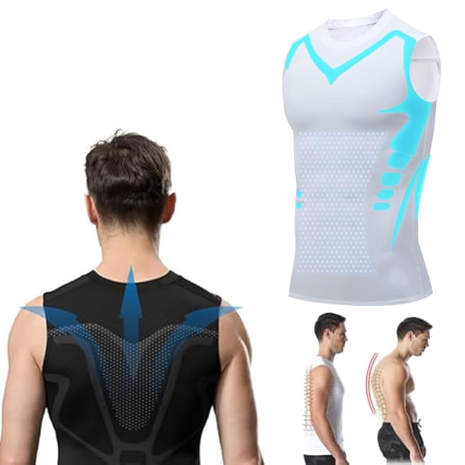 Evolv-Off Compression Shirt, V-Boost 2025 New Version Ionic Shaping Sleeveless