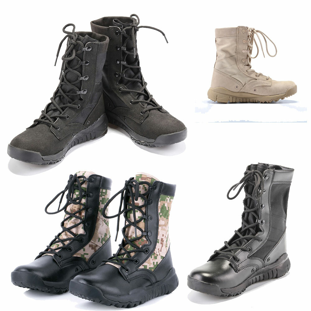 Men’s Tactical Boots Womens Army Military Combat SWAT Work Desert Ankle Shoes