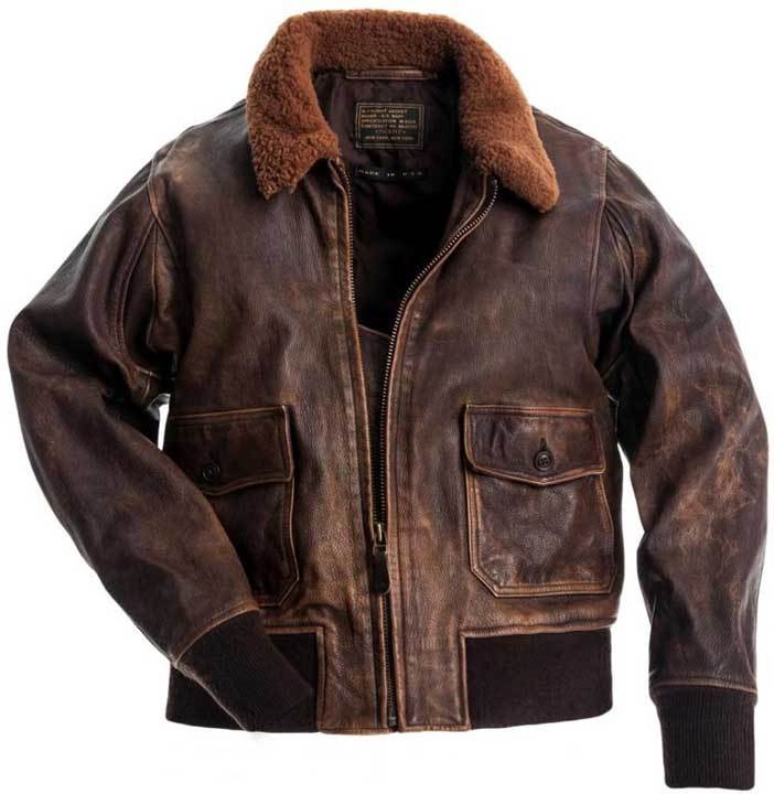 Aviator G-1 Distressed Brown Goatskin Leather Bomber Jacket (Screen Accurate)