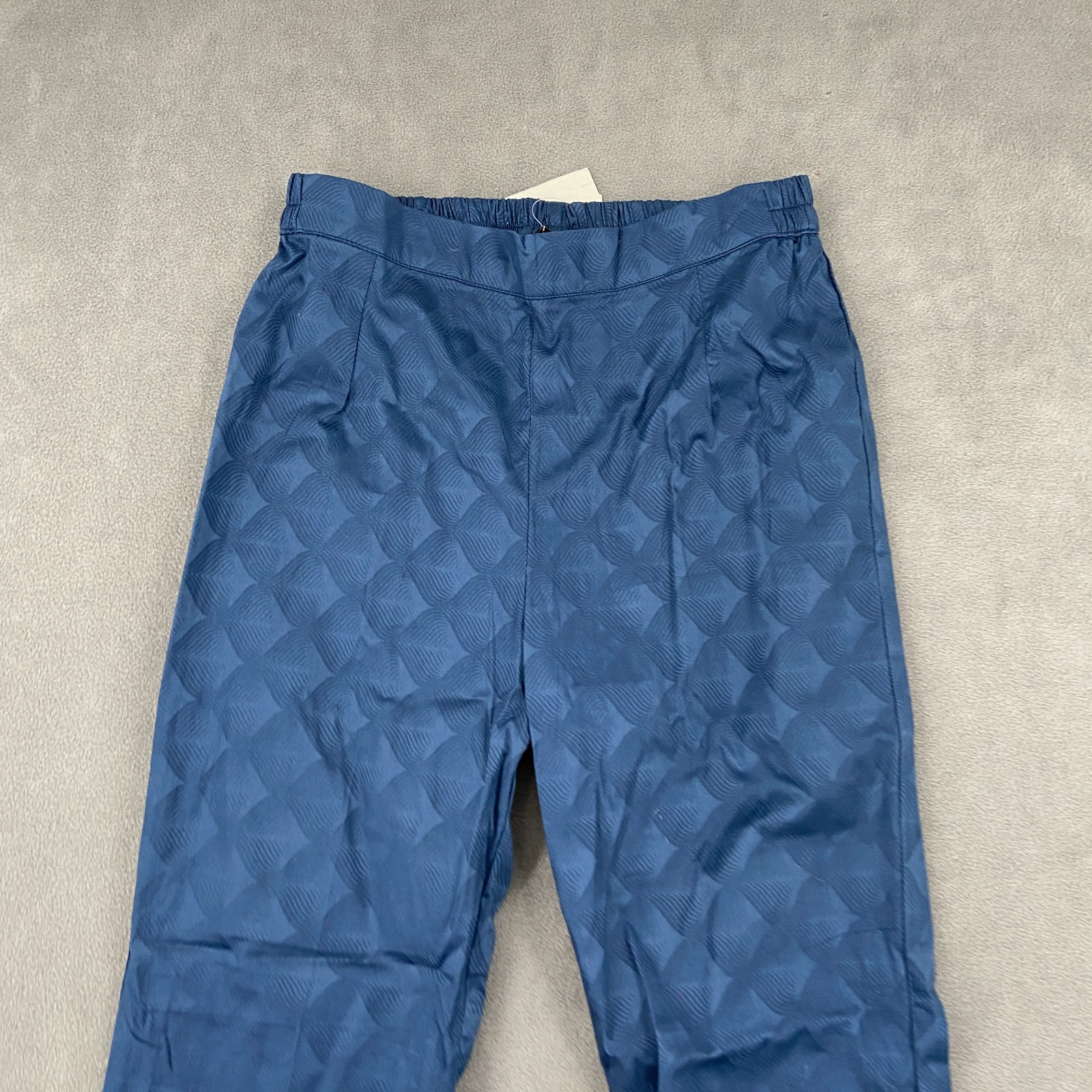 Sapphire Bootcut Pants Womens Medium Blue Textured Print High Rise Streetwear