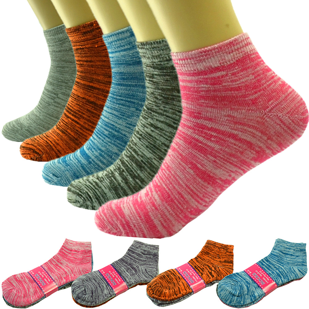 3-12 Pairs Women Ankle Quarter Crew Socks Casual Thin Galaxy Cotton Stretch 9-11