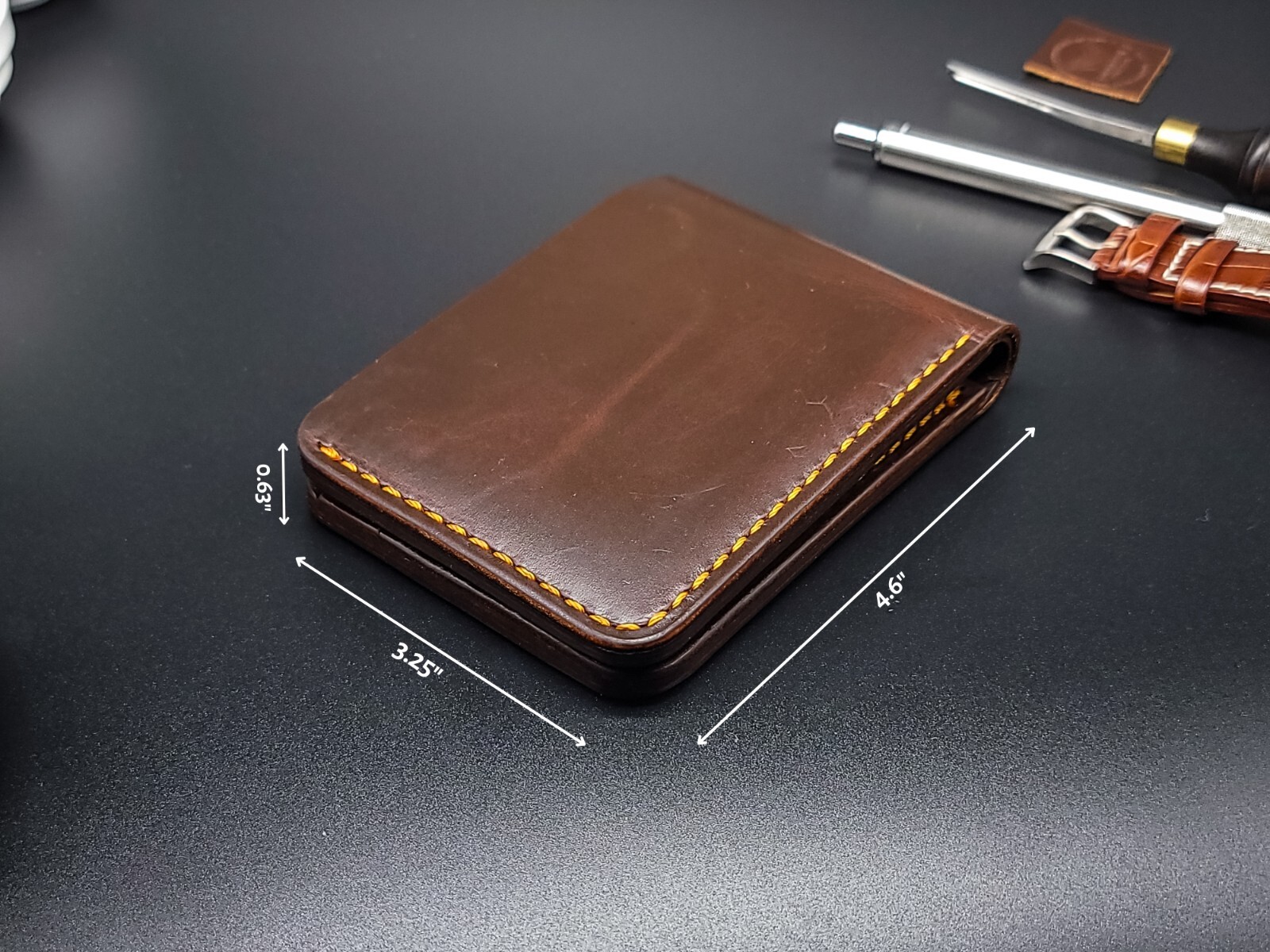 Bellicose Handmade Full Grain Leather Wallet: Anniversary & Holiday Gift for Men
