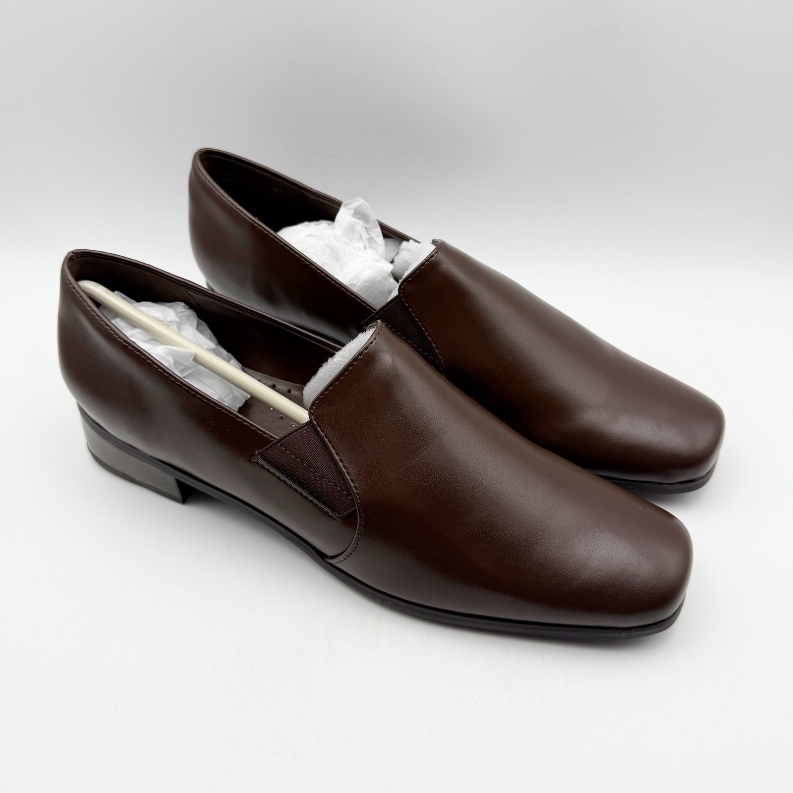 TROTTERS Womens Ash Slip-On Loafers US 11.5 NARROW EU 42.5 Brown NIB