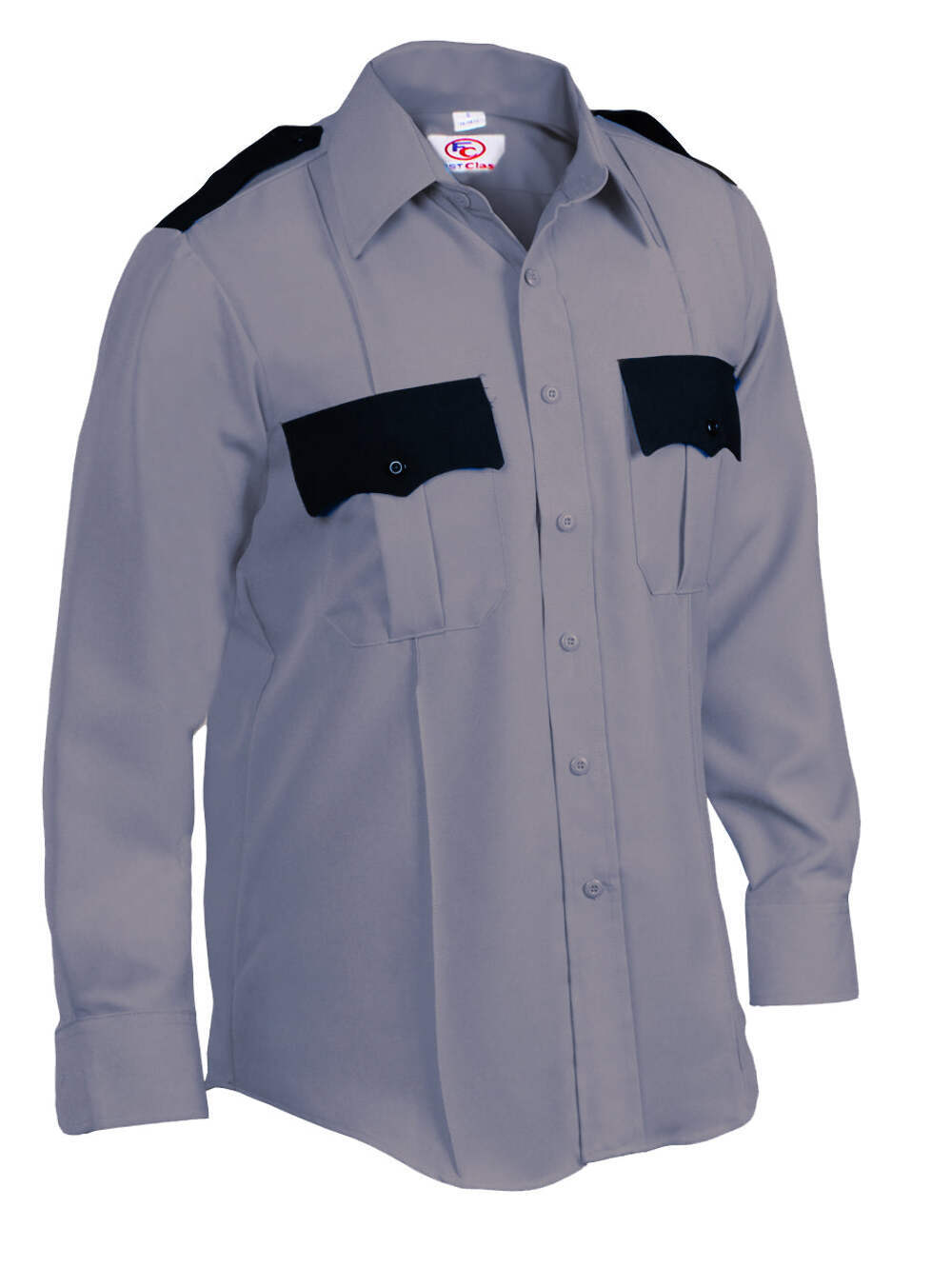First Class 100% Polyester Two Tone Long Sleeve Uniform Shirt