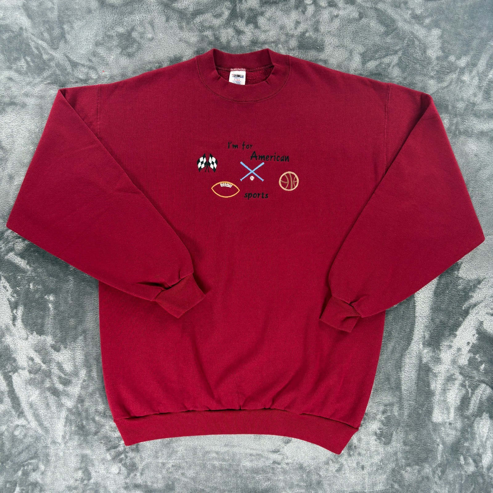 Vintage 90s American Sports Sweatshirt XL USA Made Crewneck Football Baseball
