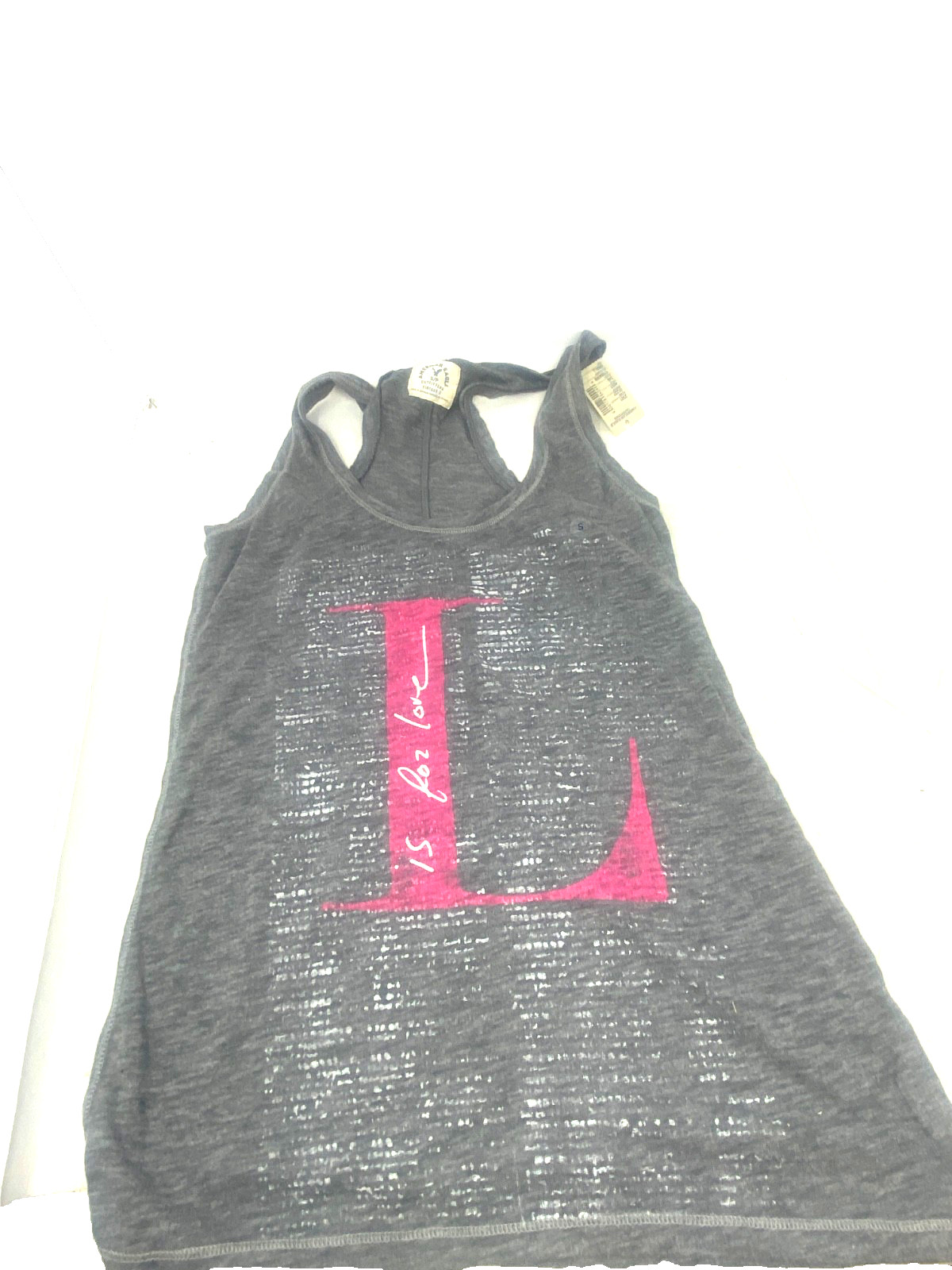 American Eagle Outfitters Women’s Juniors L is for Love Racerback Tank Size S
