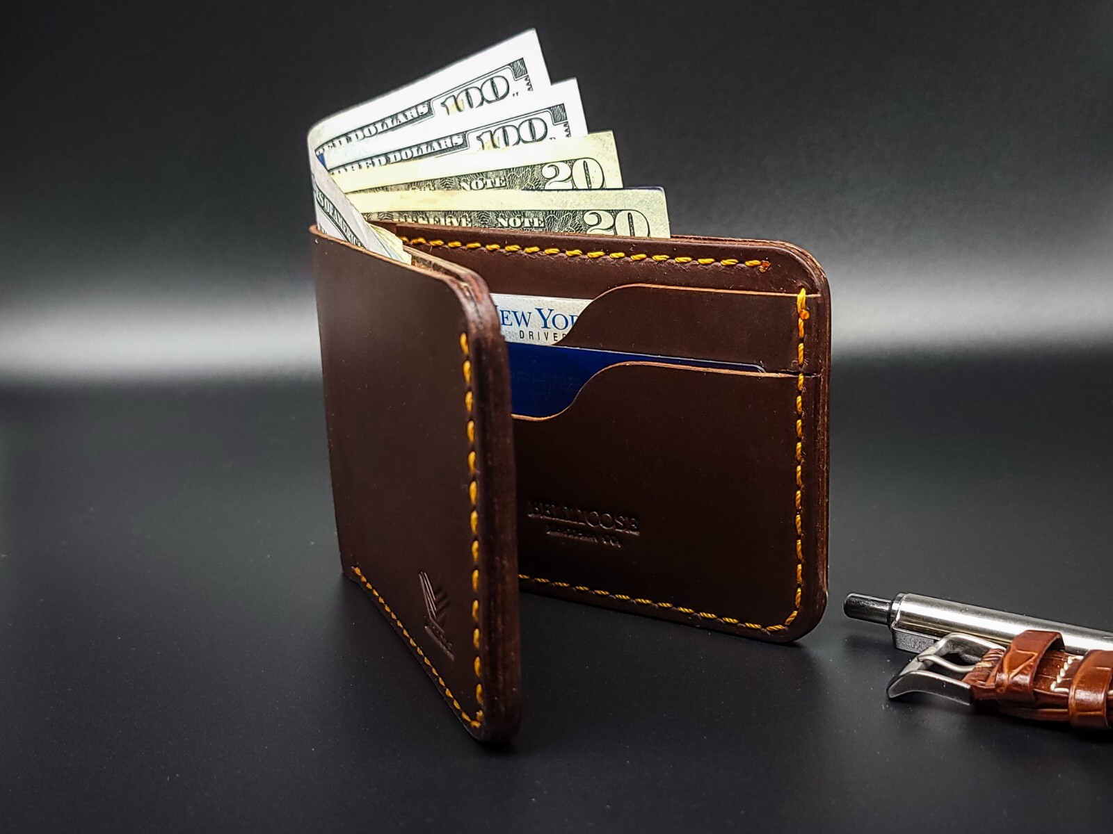 Bellicose Handmade Full Grain Leather Wallet: Anniversary & Holiday Gift for Men