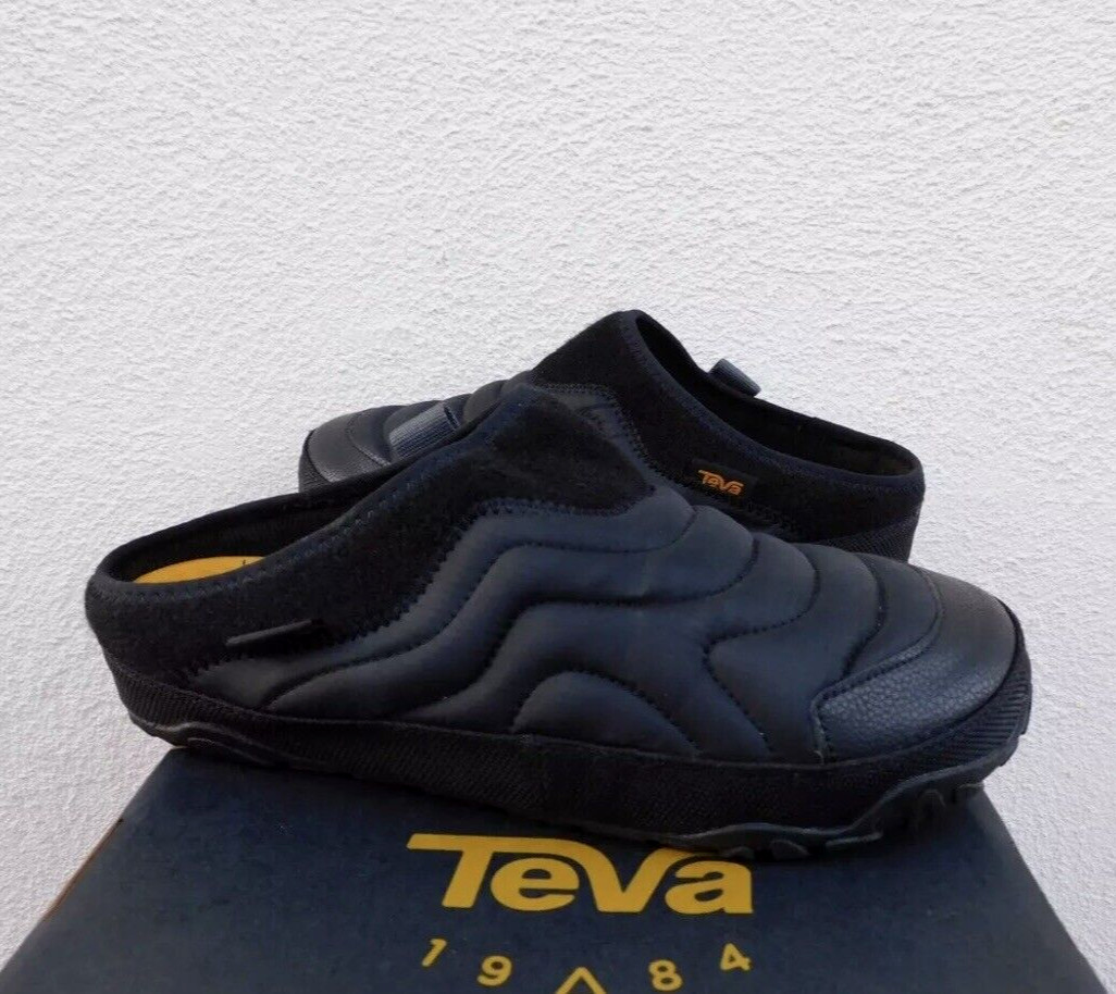 TEVA BLACK ALL GENDER ReEMBER TERRAIN SLIP-ON SHOES, MEN US 4/ WOMEN US 6 ~NEW
