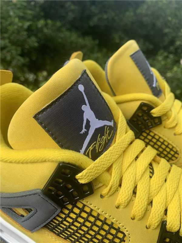 Jordan Air Jordan 4 Retro «Lightning» Tour Yellow Gray 2021 Men’s Size 8-12