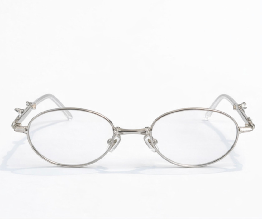 Gentle Monster Pocket Collection Pico 02 Oval sunglasses Silver/Clear New