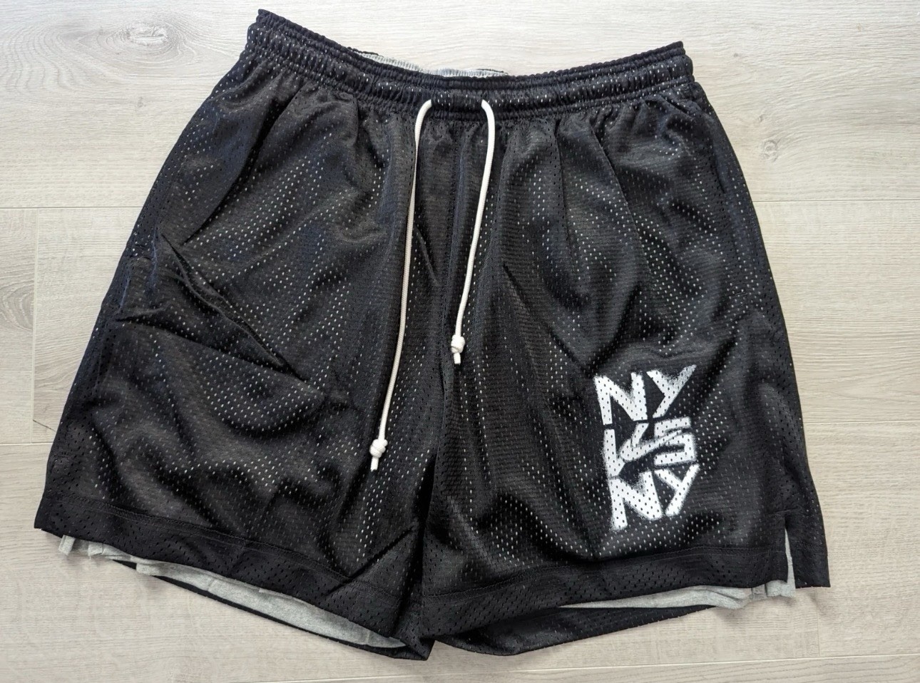 Nike NY vs NY City Standard Issue Reversible Mesh Basketball Shorts Black sz XL