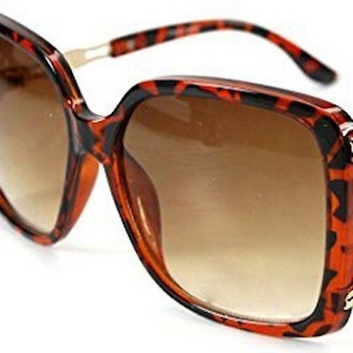 Aloha Eyes “Sea Castle” Oversized Fashion Sunglasses Amber Tortoiseshell New