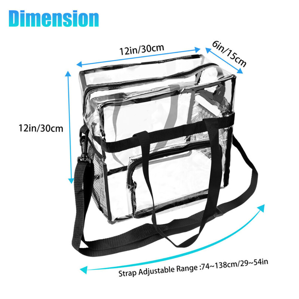 Heavy Duty Clear Transparent Backpack Book-Bag Clear PVC Tote Pack Women Handbag