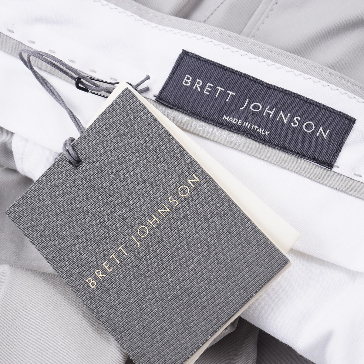 Brett Johnson Gray Lightweight Cotton Flat-Front Chino Pants 38 (Eu 54) NWT