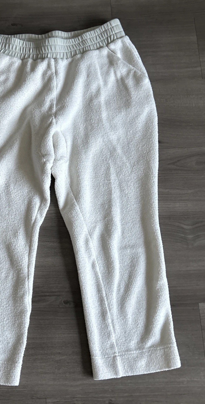 Varley Nevada Slim Fit Pants Ivory Medium Women Stretch Comfort Athleisure
