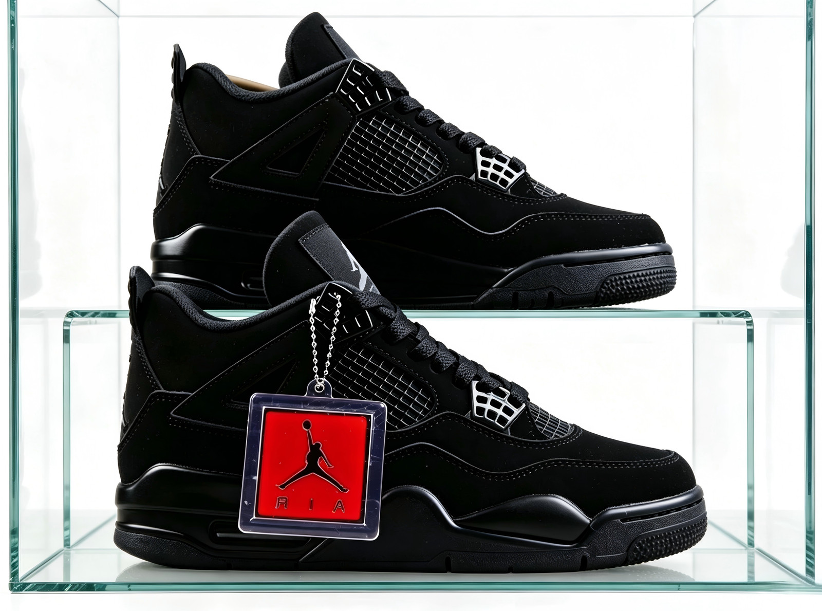 Jordan 4 “Black Cat”Retro Men’s Black Basketball Shoes Mid-Top