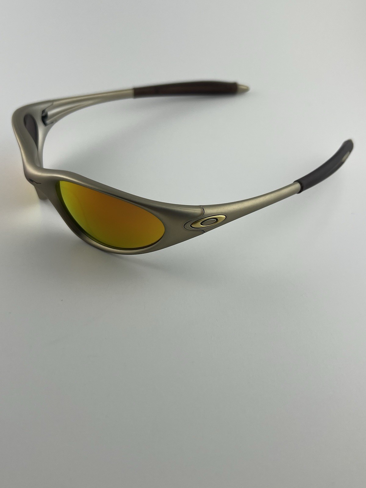 Oakley Minute 1.0 FMJ Platinum Frame Fire Iridium Lens Gold Icons XX RARE