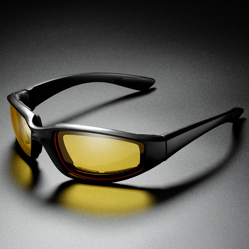 3 Pair Chopper Riding Motorcycle Glasses Clear Smoke Yellow, Padded, Comfortable