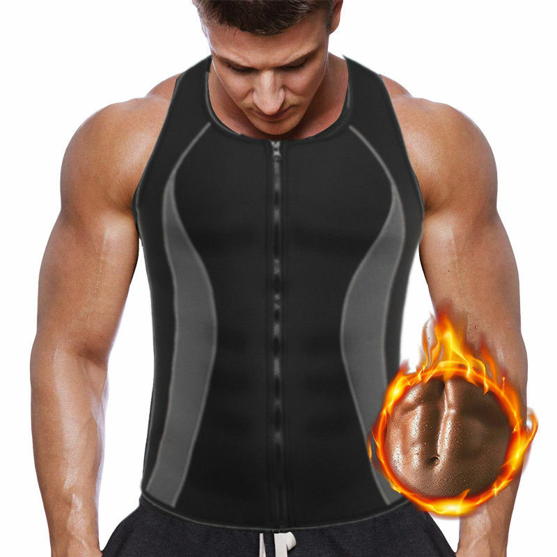 Gynecomastia Compress Tank Top Men Slim Body Shaper Vest Athletic Shirt Sauna