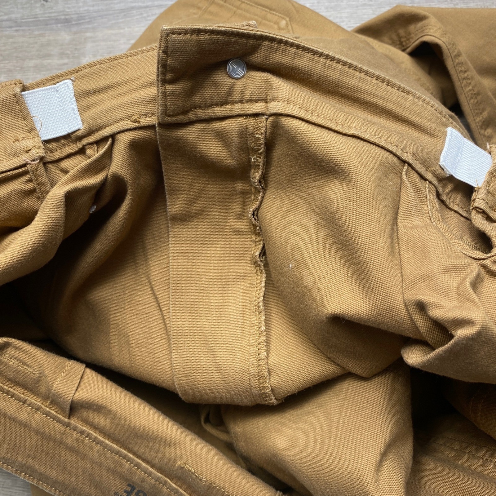 Duluth Trading Co Men 42×32 Coolmax Flex Firehose Cargo Pants Brown Cotton Blend