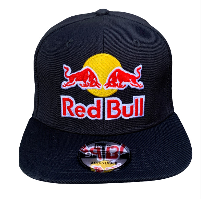 R – Black Flat Brim Twill Snapback Cap. 3 Logos. Racing. F1. MotoGP. Supercross.