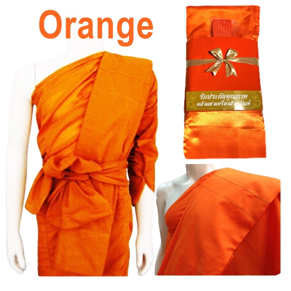 Monk Clothing Thai Buddhist’s Costume Robe Ji Worn Premium Thailand Temple 1 Set