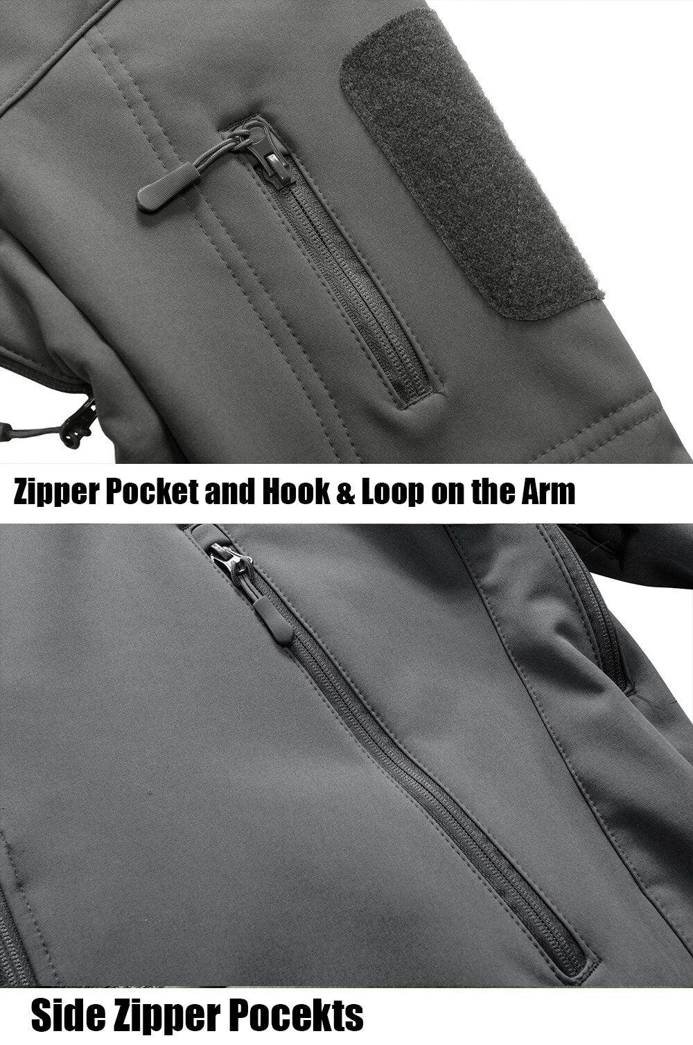 TACVASEN Waterproof Tactical Soft Shell Men Jacket Coat Army Windbreaker Outdoor