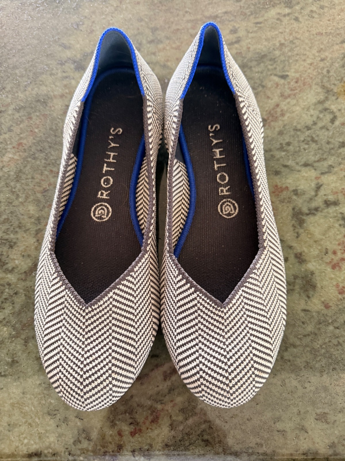 Rothy’s The Flat Shoes Womens Size 9 Gray Knit Ballet Flats Washable Eco