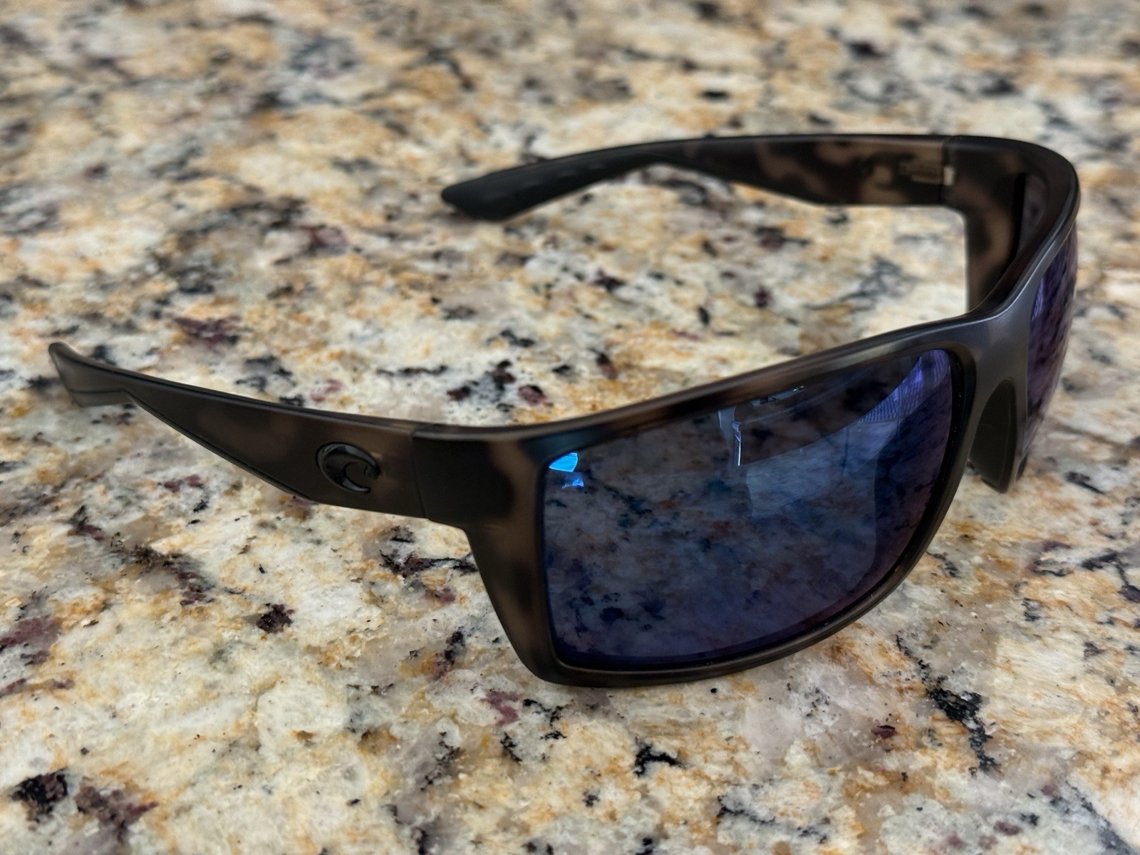 Costa Del Mar Reefton Retro Tortoise Black/Blue Mirror Polarized Glass 580P- NEW