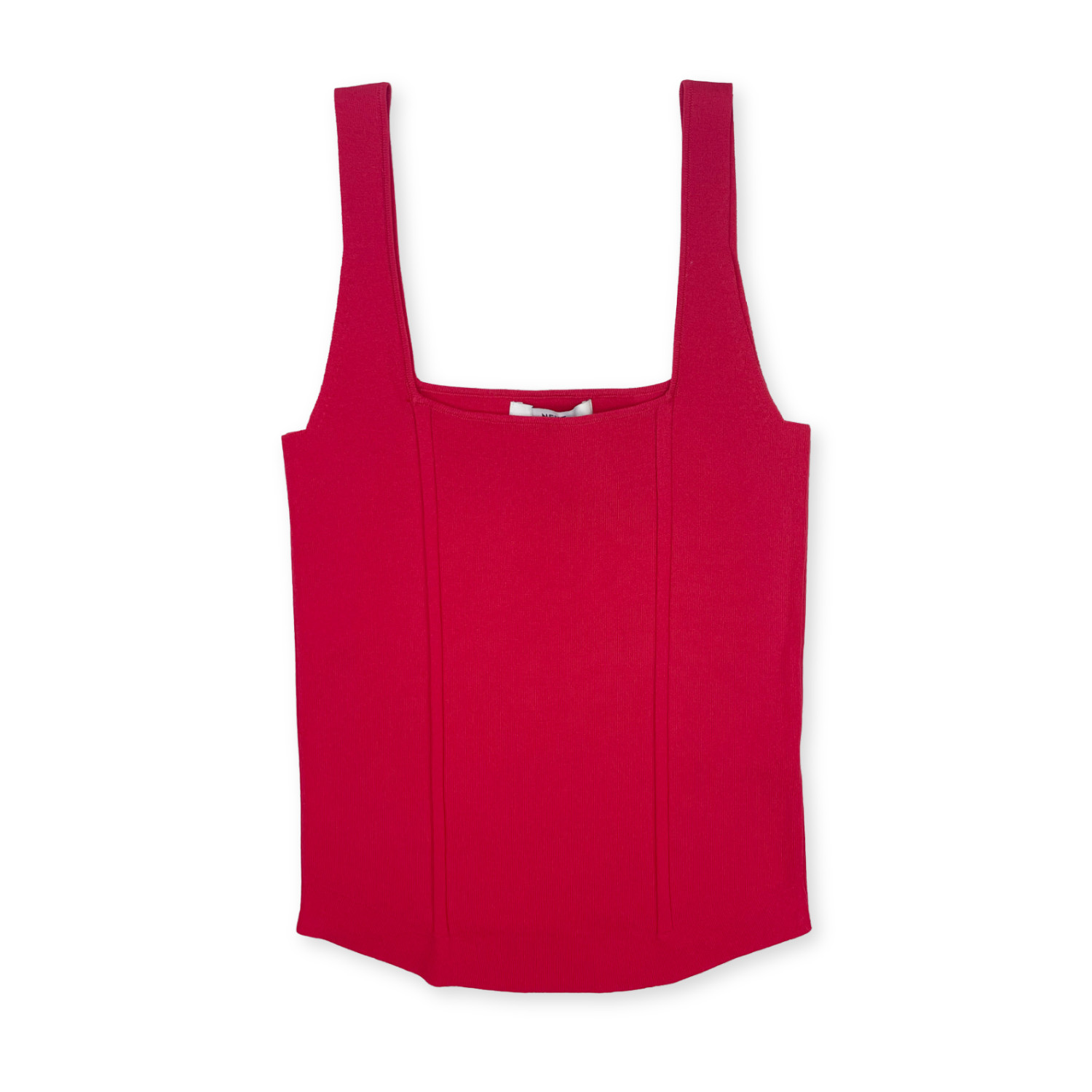 Next Red Ribbed Vest Top Size Small NWT Corset Style Sleeveless Preppy Y2K