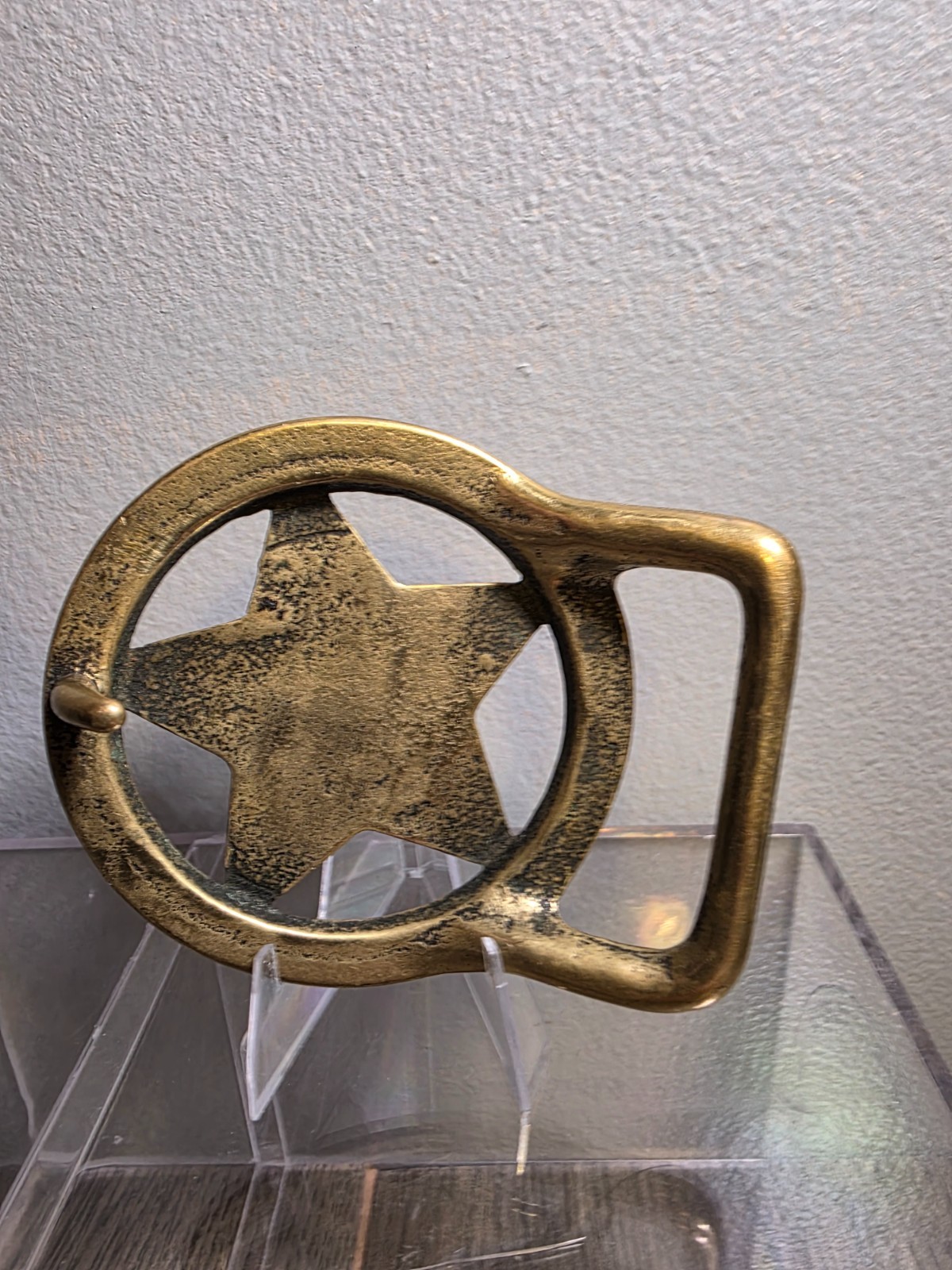 Vintage Rock Star Solid Brass Western Belt Buckle – *Moderate Wear*